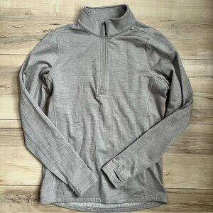 Eddie Bauer Gray Quarter-Zip Pullover size small